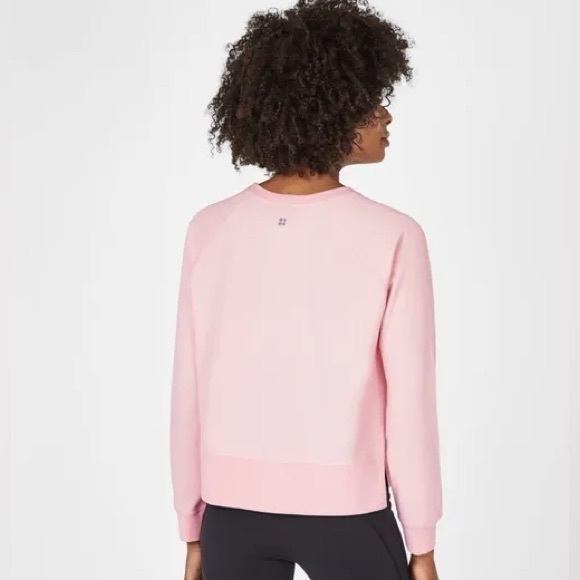 Sweaty Betty Pink Chelsea Pullover Cropped Sweater, Size Large,‎ GUC - Picture 10 of 10